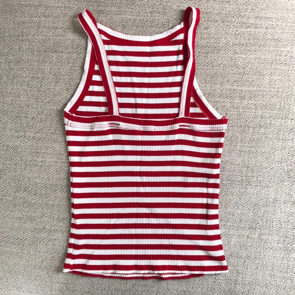 High Neck Stripped Tank - Picture 3 of 4
